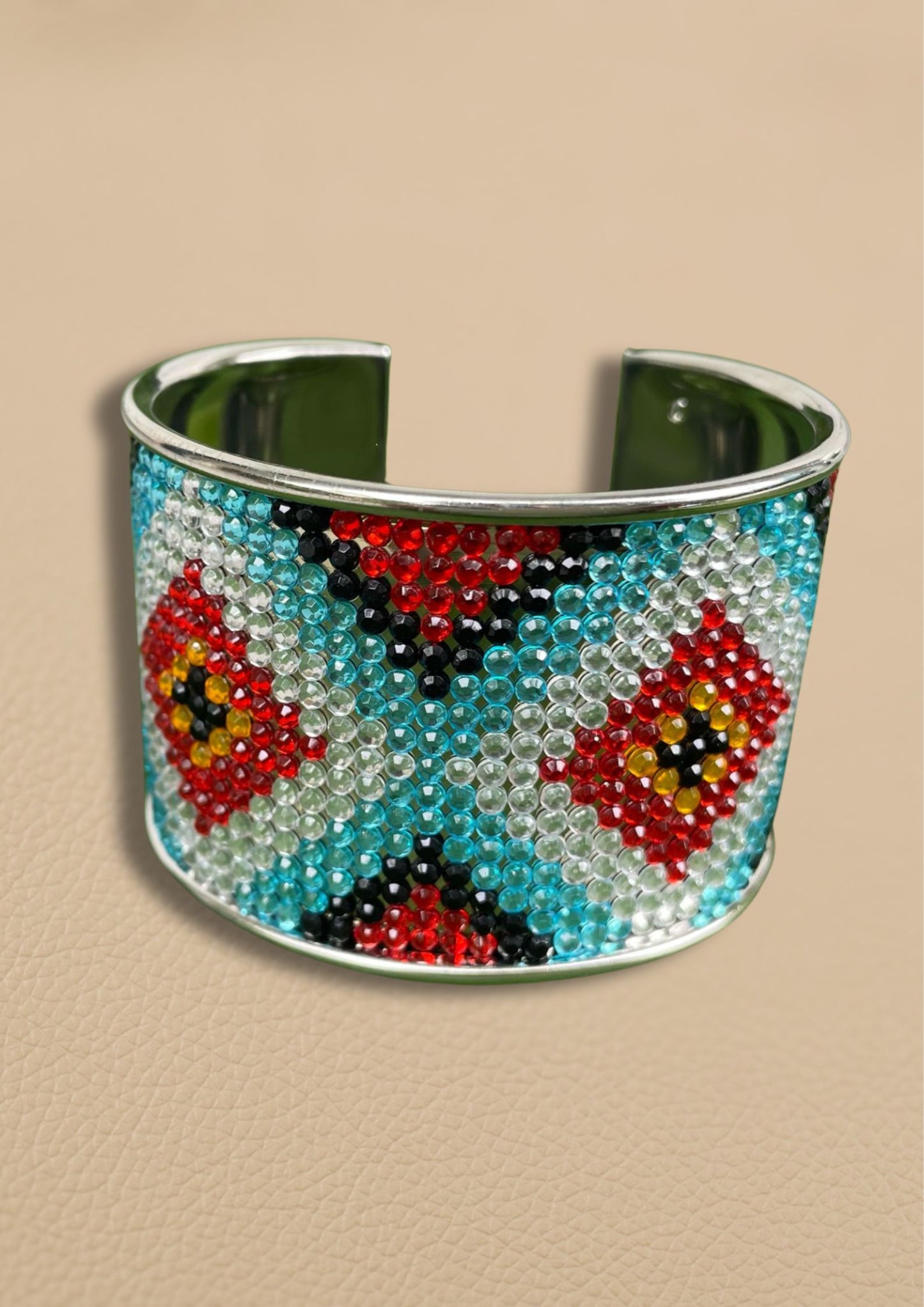 Bracelet Manchette Multicolore - Fait main