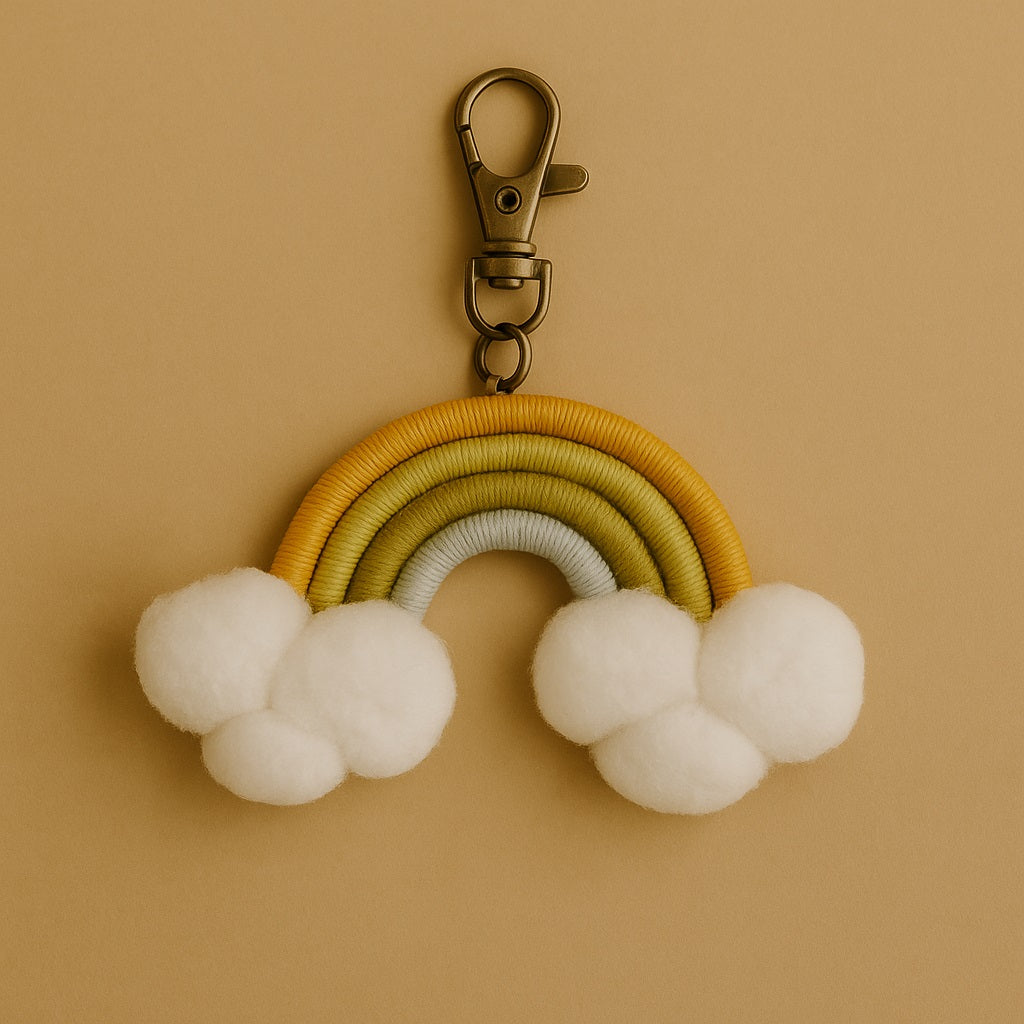 Arc-en-ciel de couleur : un accessoire tissé et fait main