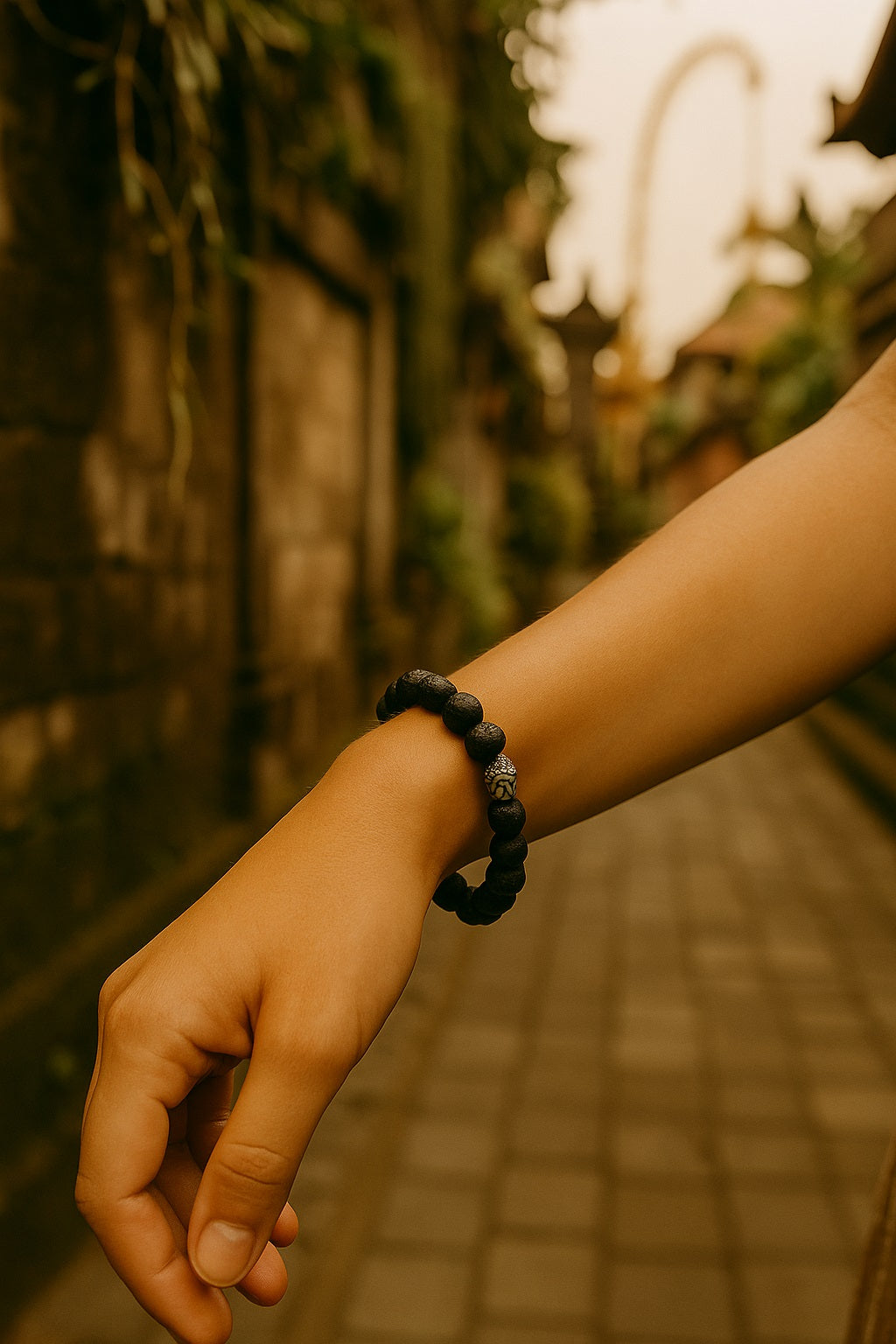 Bracelet Perle de Lave authentique pour Homme – Fait main