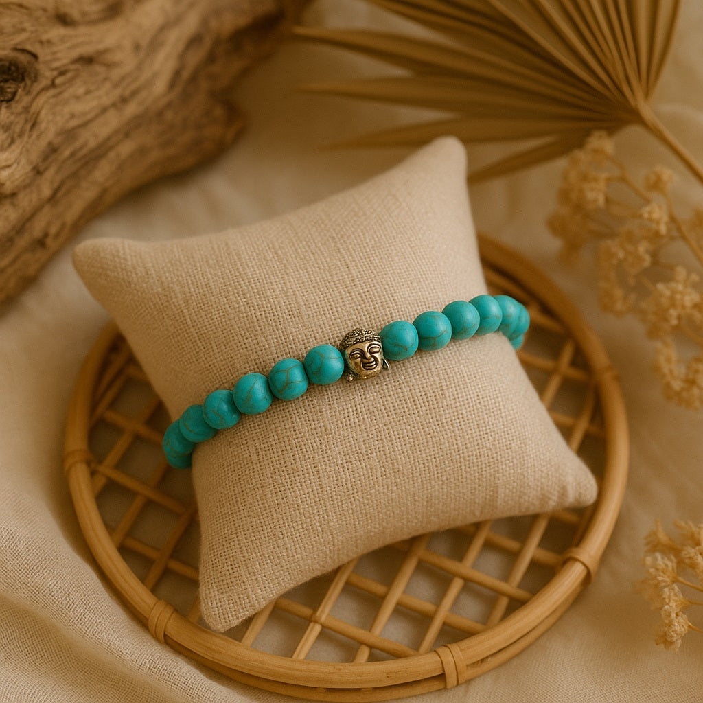 Bracelet Pierre naturelle de Turquoise – Fait main