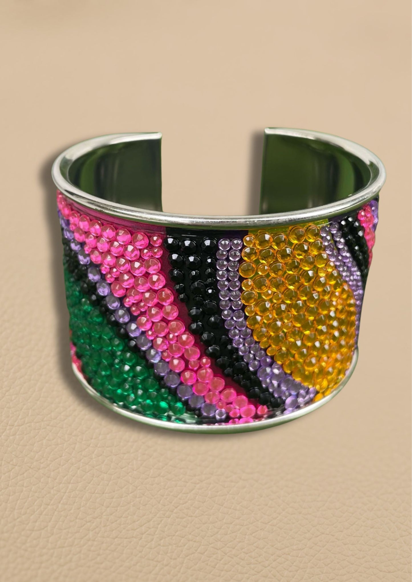 Bracelet Manchette Multicolore - Fait main