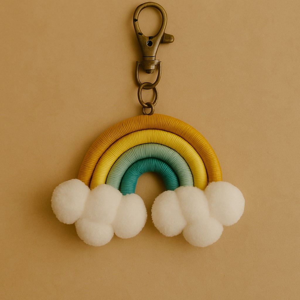 Arc-en-ciel de couleur : un accessoire tissé et fait main