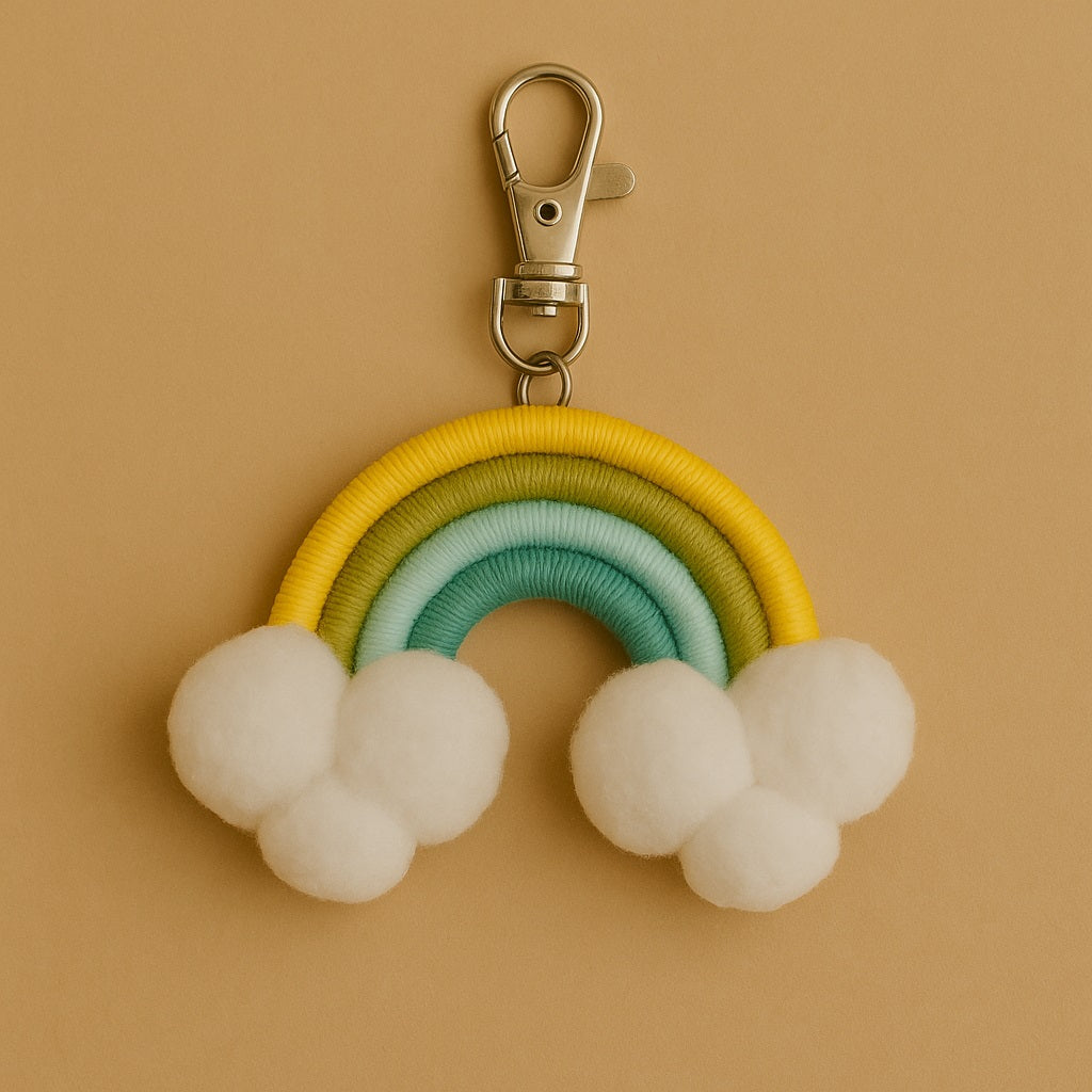 Arc-en-ciel de couleur : un accessoire tissé et fait main