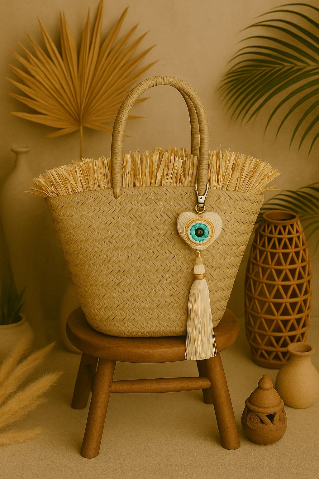 L'œil du Diable : un accessoire mystique et raffiné pour votre sac - fait main