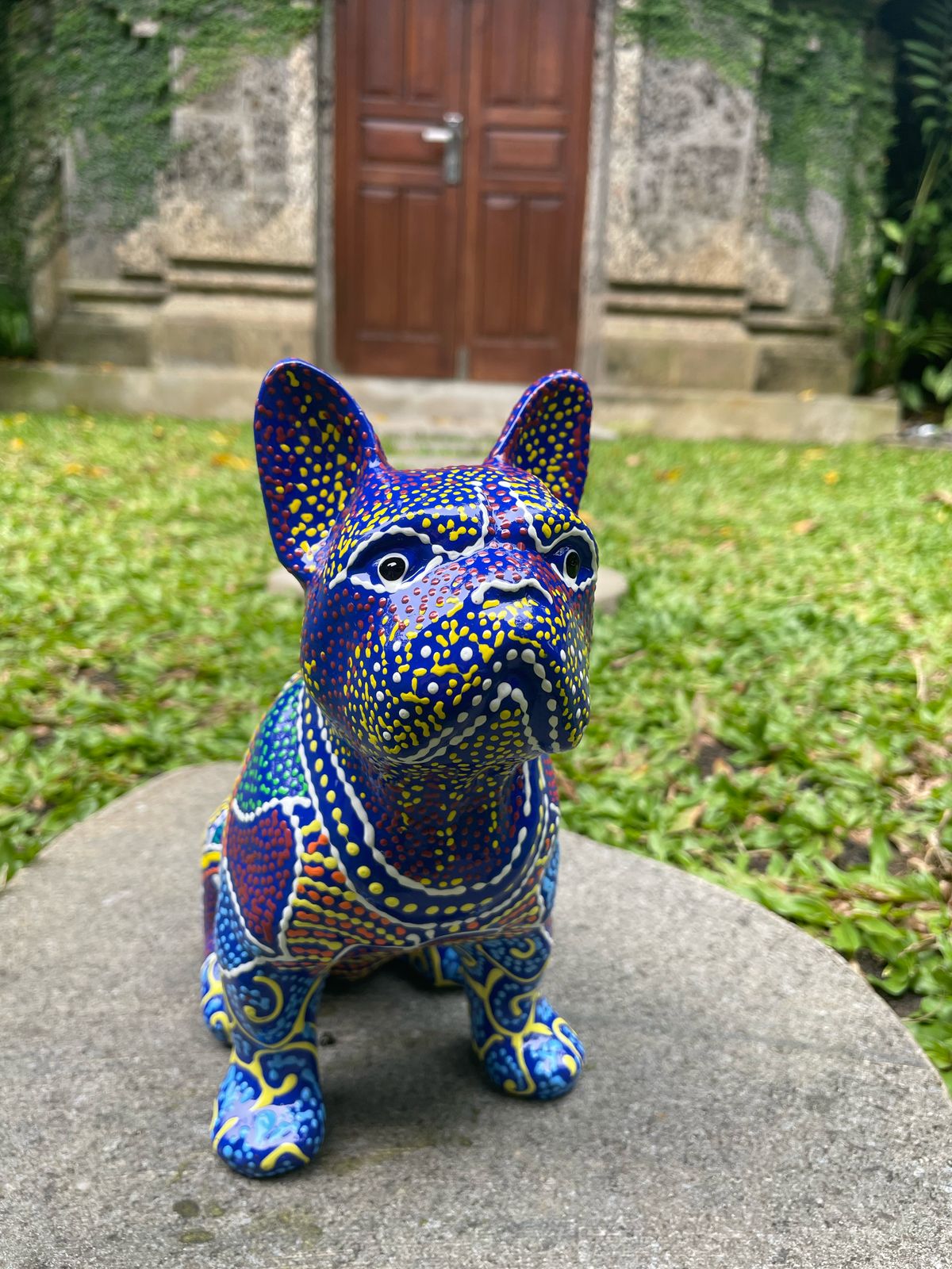 Statuette Chien en bois - Fait main