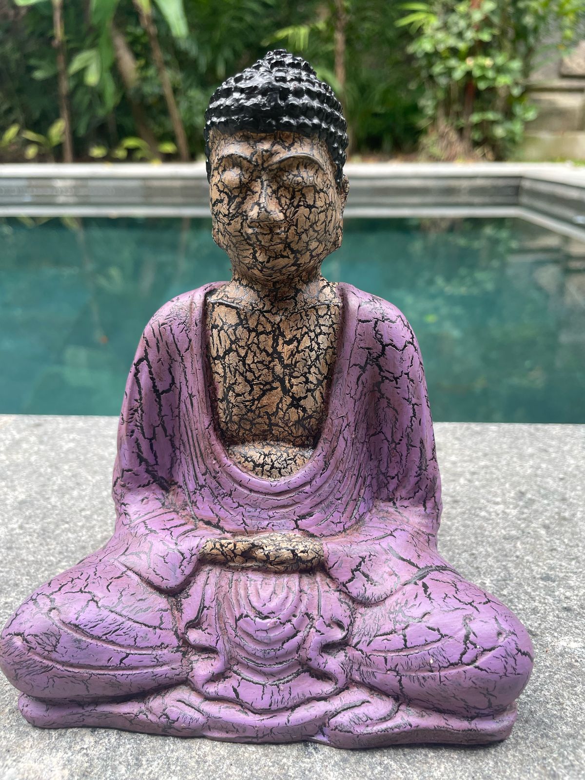 Statuette de Bouddha en bois - Fait main