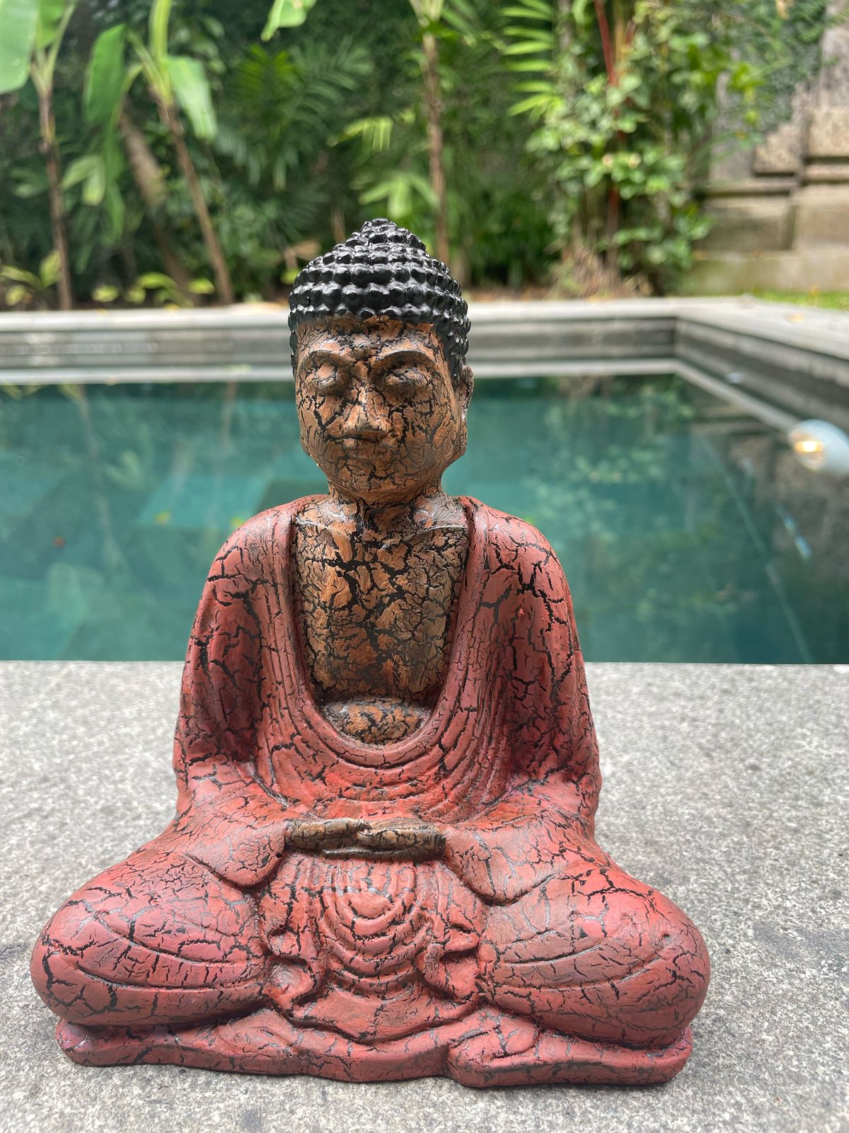 Statuette de Bouddha en bois - Fait main