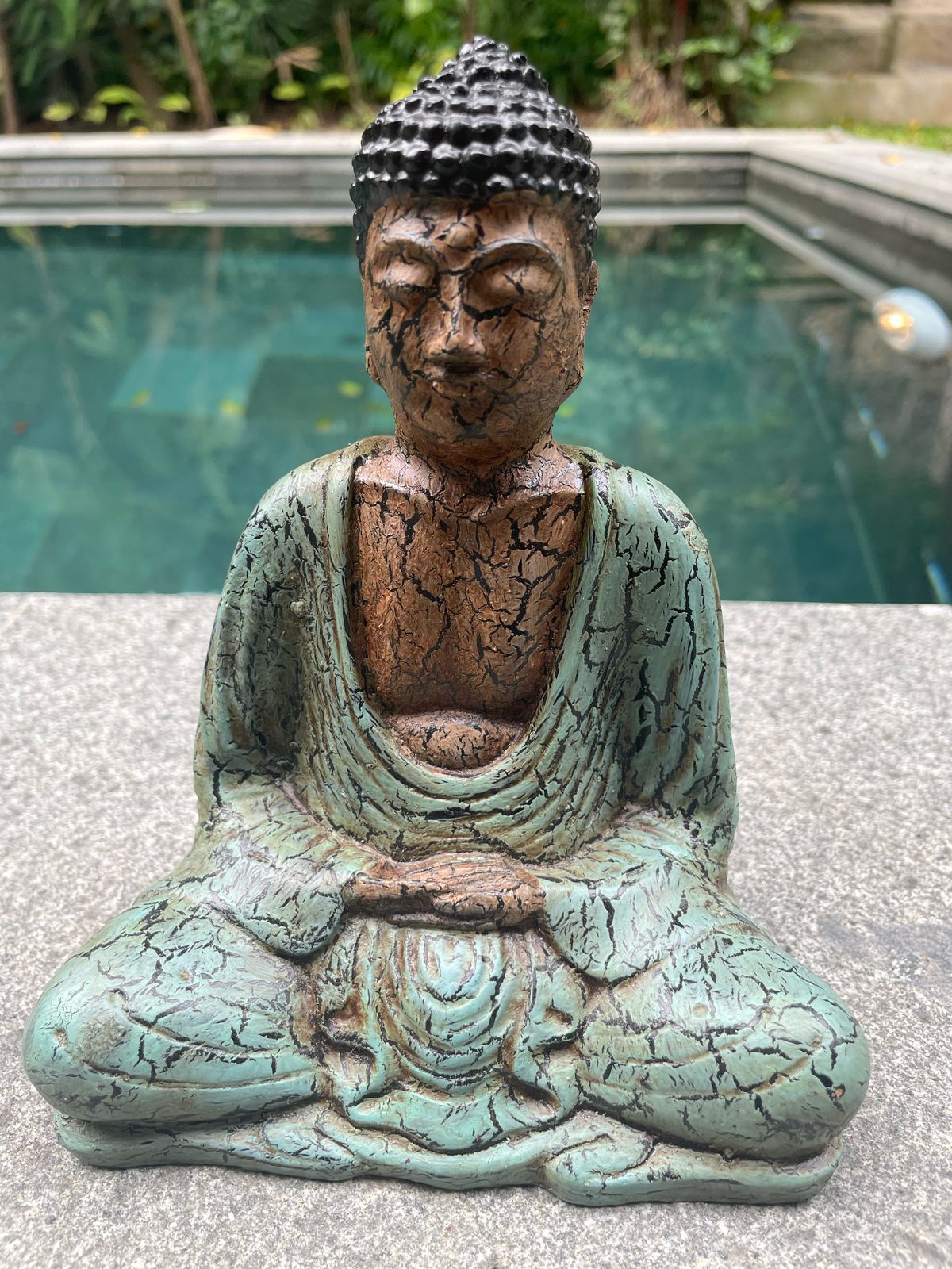 Statuette de Bouddha en bois - Fait main