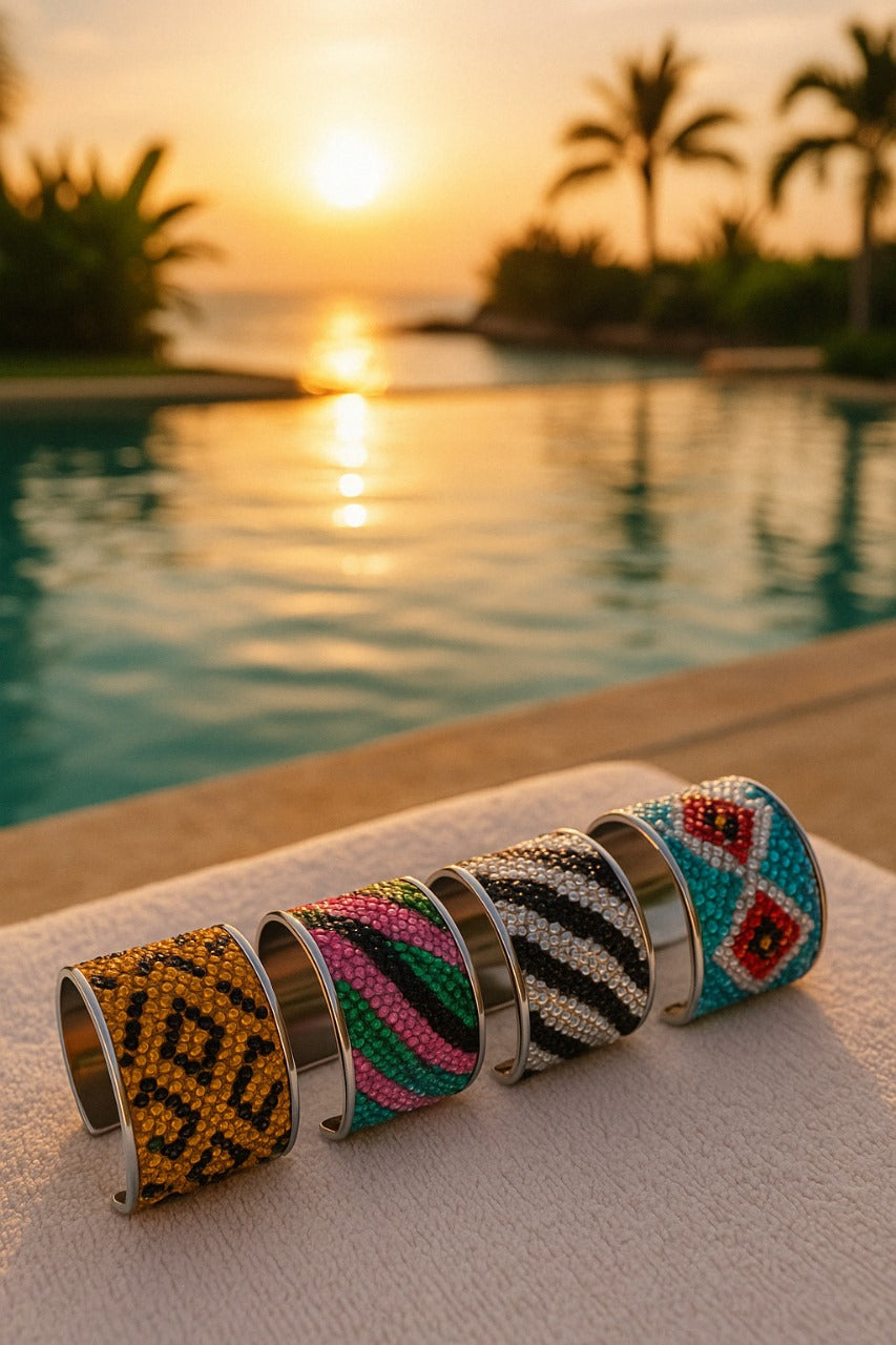 Bracelet Manchette Multicolore - Fait main